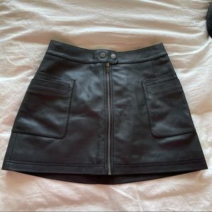 Vegan leather free people skirt
